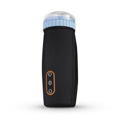   CRUIZR CM05 - masturbator cu baterie, cu funcție de împingere și supt (negru-albastru)