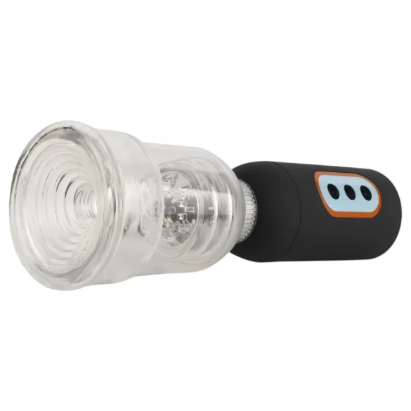 CRUIZR CS07 - pompă pentru penis cu vibrații și acumulator - negru-transparent