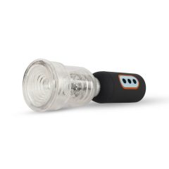   CRUIZR CS07 - pompa peniană cu vibrații, cu baterie (negru-transparent)