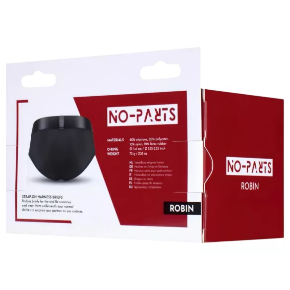 No-Parts Robin - chilot cu dildo strap-on - negru - m
