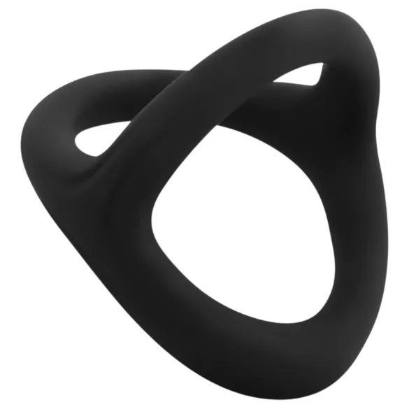 Easytoys Desire Ring - inel pentru penis și testicule flexibil - negru