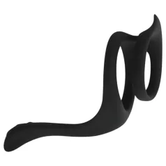   Easytoys - inel pentru penis și testicule - flexibil - negru