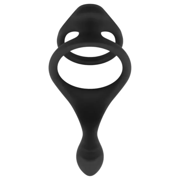 Easytoys - inel pentru penis și testicule - flexibil - negru