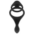 Easytoys - inel pentru penis și testicule - flexibil - negru