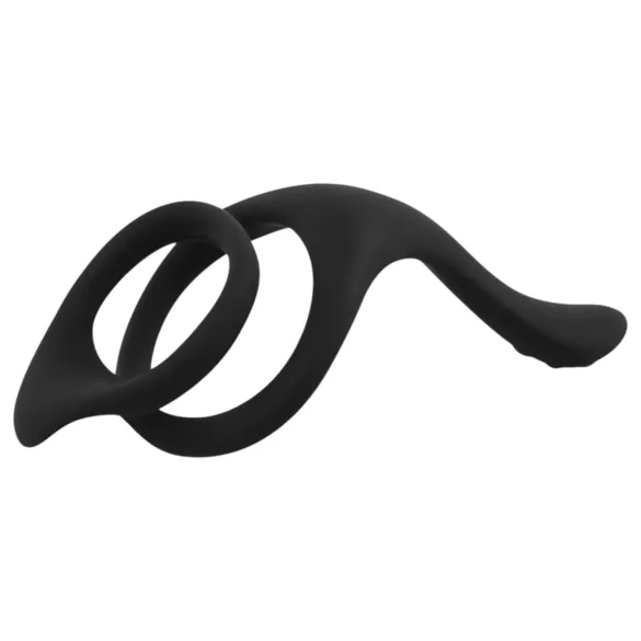 Easytoys - inel pentru penis și testicule - flexibil - negru