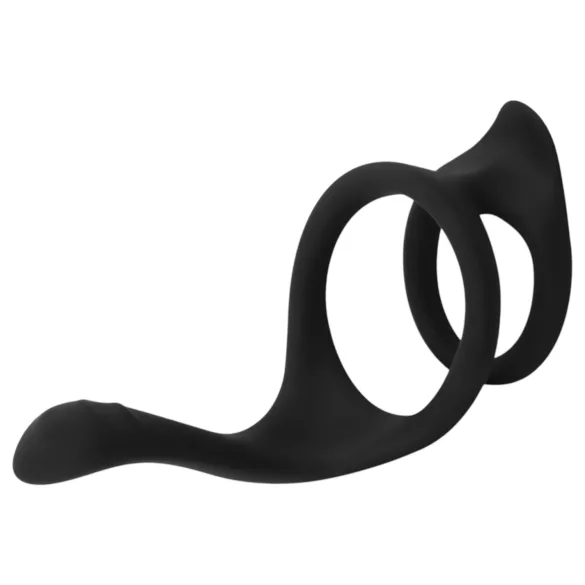 Easytoys - inel pentru penis și testicule - flexibil - negru