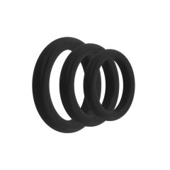   Easytoys Explore Ring - Set de inele pentru penis - 3 bucăți (negru)