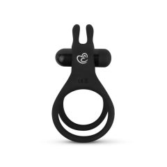   Easytoys Share Ring - inel pentru penis și testicule cu vibrație (negru)