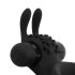 Inel pentru Partajare Easytoys - inel vibrator pentru penis și testicule (negru)