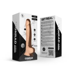   Real Fantasy Conrad - Vibrator realist cu acumulator și suport - 20cm (natural)