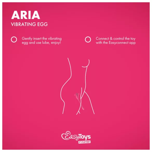 EasyConnect - ou vibrator purtabil controlat prin aplicație (roz)