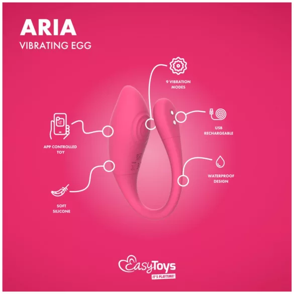 EasyConnect - ou vibrator purtabil controlat prin aplicație (roz)