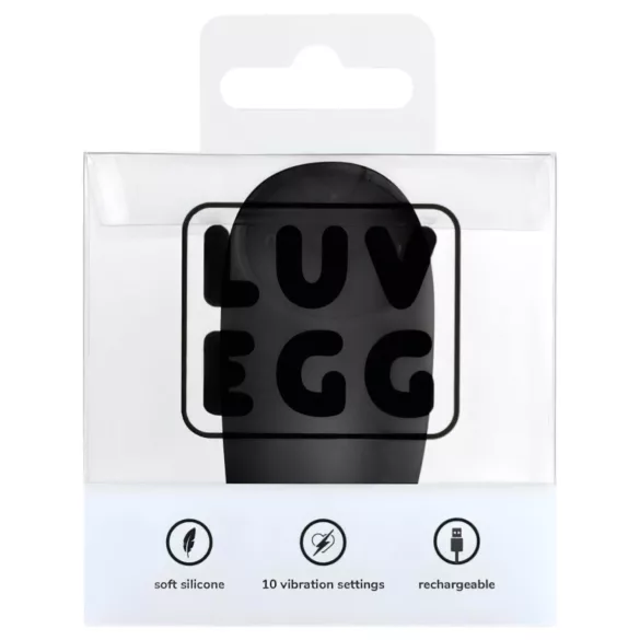 LUV EGG - ou vibrator cu acumulator, purtabil, cu telecomandă radio (negru)