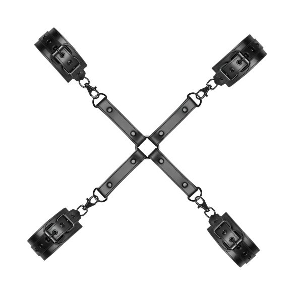 Bedroom Fantasies - Cruce pentru imobilizare - piele ecologică - negru