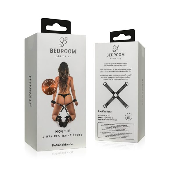 Bedroom Fantasies - Cruce pentru imobilizare - piele ecologică - negru