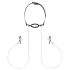 Bedroom Fantasies - set gag bucal și cleme sfârcuri - argintiu-negru