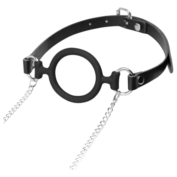 Bedroom Fantasies - set gag bucal și cleme sfârcuri - argintiu-negru