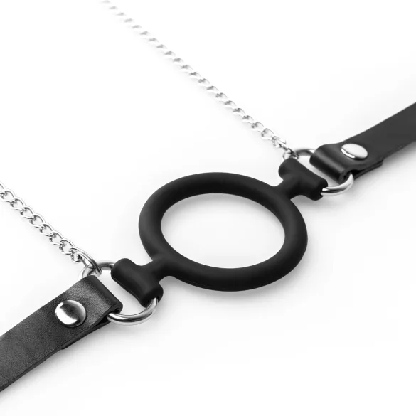 Bedroom Fantasies - set gag bucal și cleme sfârcuri - argintiu-negru