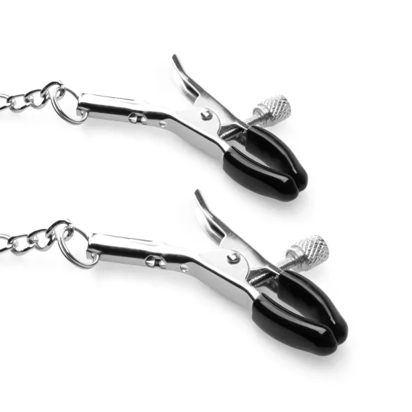 Bedroom Fantasies - set gag bucal și cleme sfârcuri - argintiu-negru