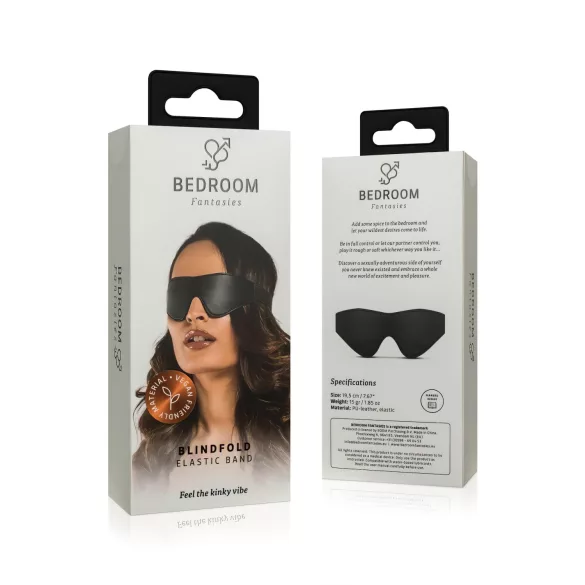 Bedroom Fantasies - mască pentru ochi cu efect de piele - negru
