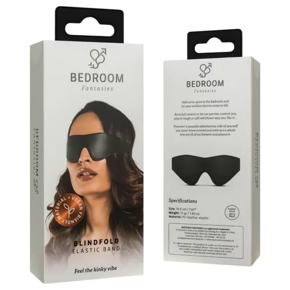 Bedroom Fantasies - mască pentru ochi cu efect de piele - negru