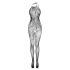 Christine - salopetă cu model floral din plasă - (neagră) - XS-L