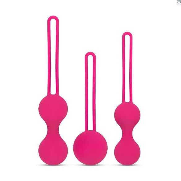 Easytoys LoveBalls - set biluțe vaginale - 3 piese (roz)