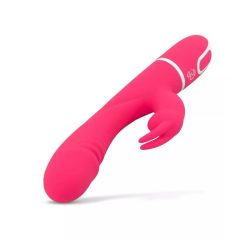   Easytoys - vibrator pentru punctul G cu stimulator de clitoris (roz)
