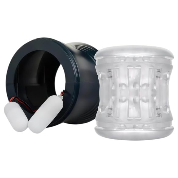 FPPR. - masturbator dublu capăt cu vibrații, reîncărcabil - albastru