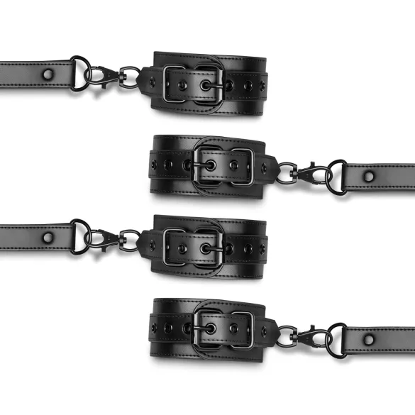 Bedroom Fantasies - set cătușe glezne și încheieturi - negru