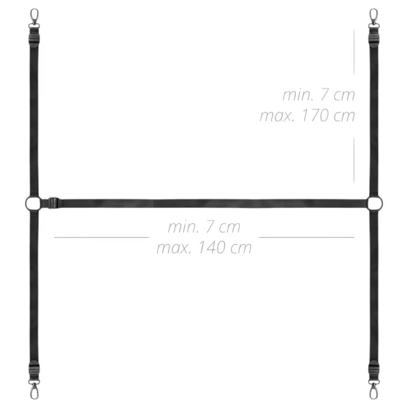 Bedroom Fantasies - set de imobilizare pat - negru