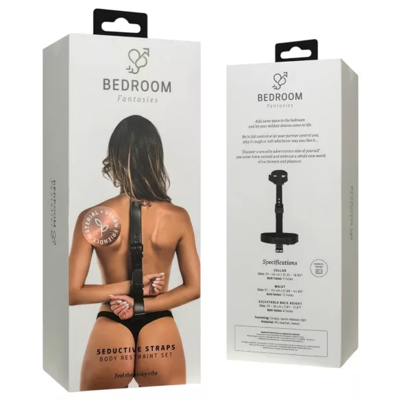 Bedroom Fantasies - Set BDSM cu zgardă și cătușe - negru
