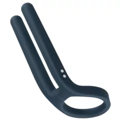   Boners - inel pentru penis și vibrator testicular reincarcabil - albastru