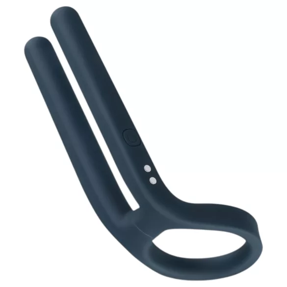 Boners - inel pentru penis și vibrator testicular reincarcabil - albastru