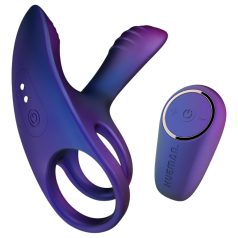   Hueman Infinity Ignite - inel vibrant pentru penis și testicule (mov)
