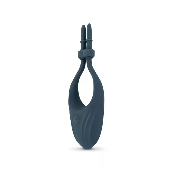 Boners - inel pentru penis cu vibrații reglabil - silicon albastru