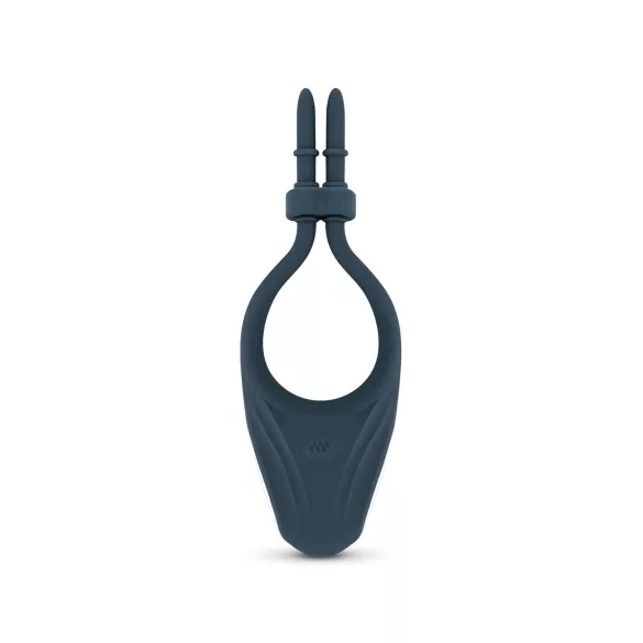 Boners - inel pentru penis cu vibrații reglabil - silicon albastru