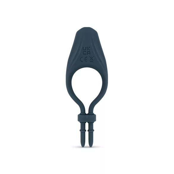 Boners - inel pentru penis cu vibrații reglabil - silicon albastru