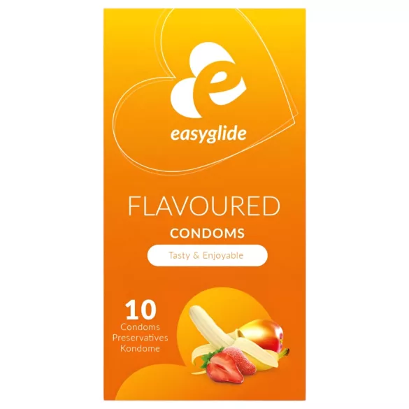 EasyGlide - prezervative aromă fructe - 10 bucăți