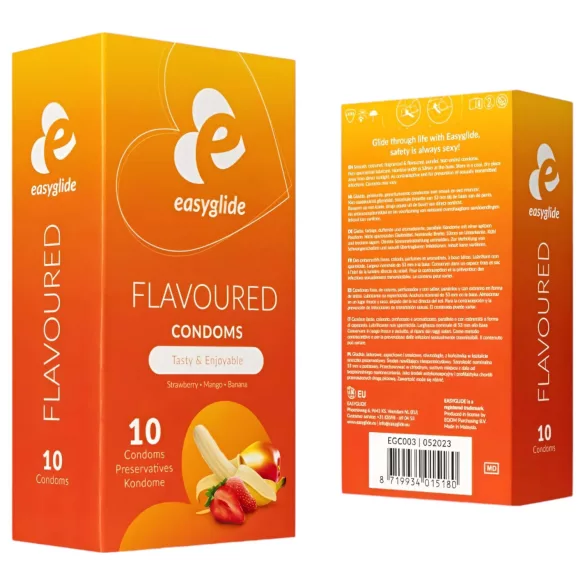 EasyGlide - prezervative aromă fructe - 10 bucăți