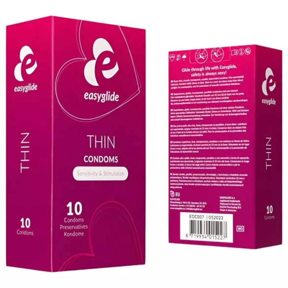 EasyGlide - prezervative ultra subțiri - 10 bucăți