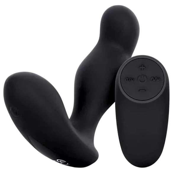 Easytoys Anal Collection - vibrator anal cu telecomandă - negru