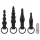 Easytoys - set vibrator anal cu acumulator - 4 piese - negru