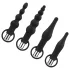 Easytoys - set vibrator anal cu acumulator - 4 piese - negru