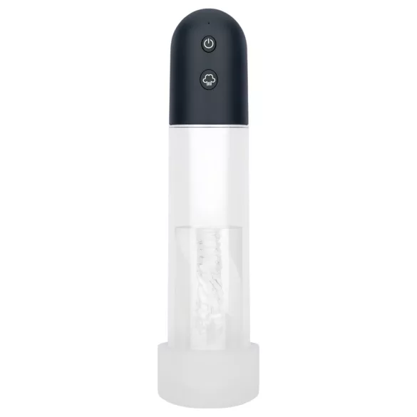 Boners - pompă de penis automată masturbator (transparent-negru)