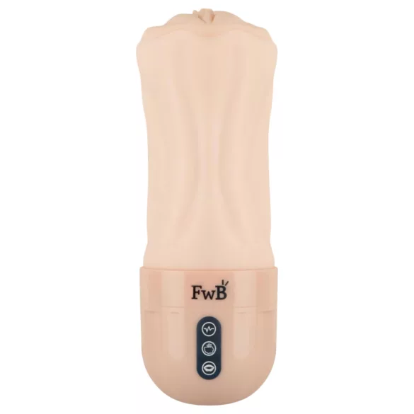 FWB - masturbator realist cu vibrații și funcție de sucțiune - silicon natur