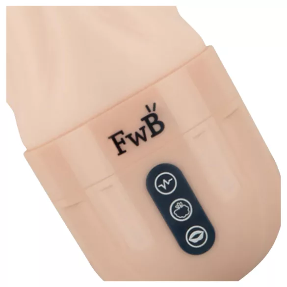 FWB - masturbator realist cu vibrații și funcție de sucțiune - silicon natur