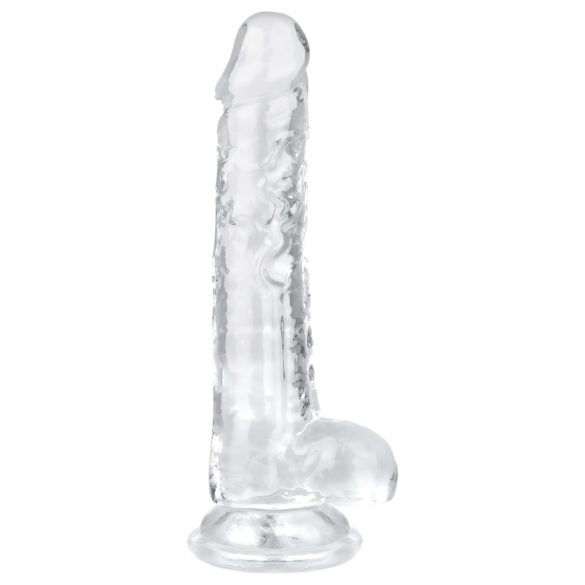 EasyToys - dildo cu testicul - 17cm - transparent