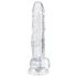 EasyToys - dildo cu testicul - 17cm - transparent