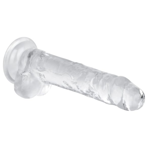 EasyToys - dildo cu testicul - 17cm - transparent